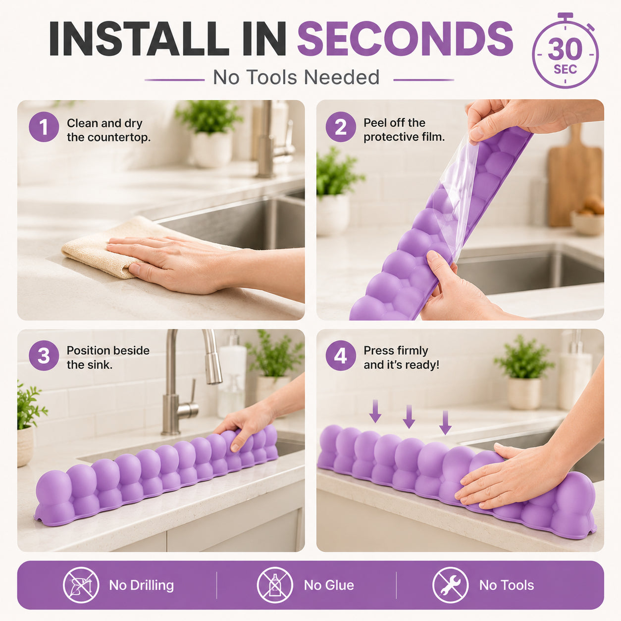 Dopamine Silicone Sink Splash Guard