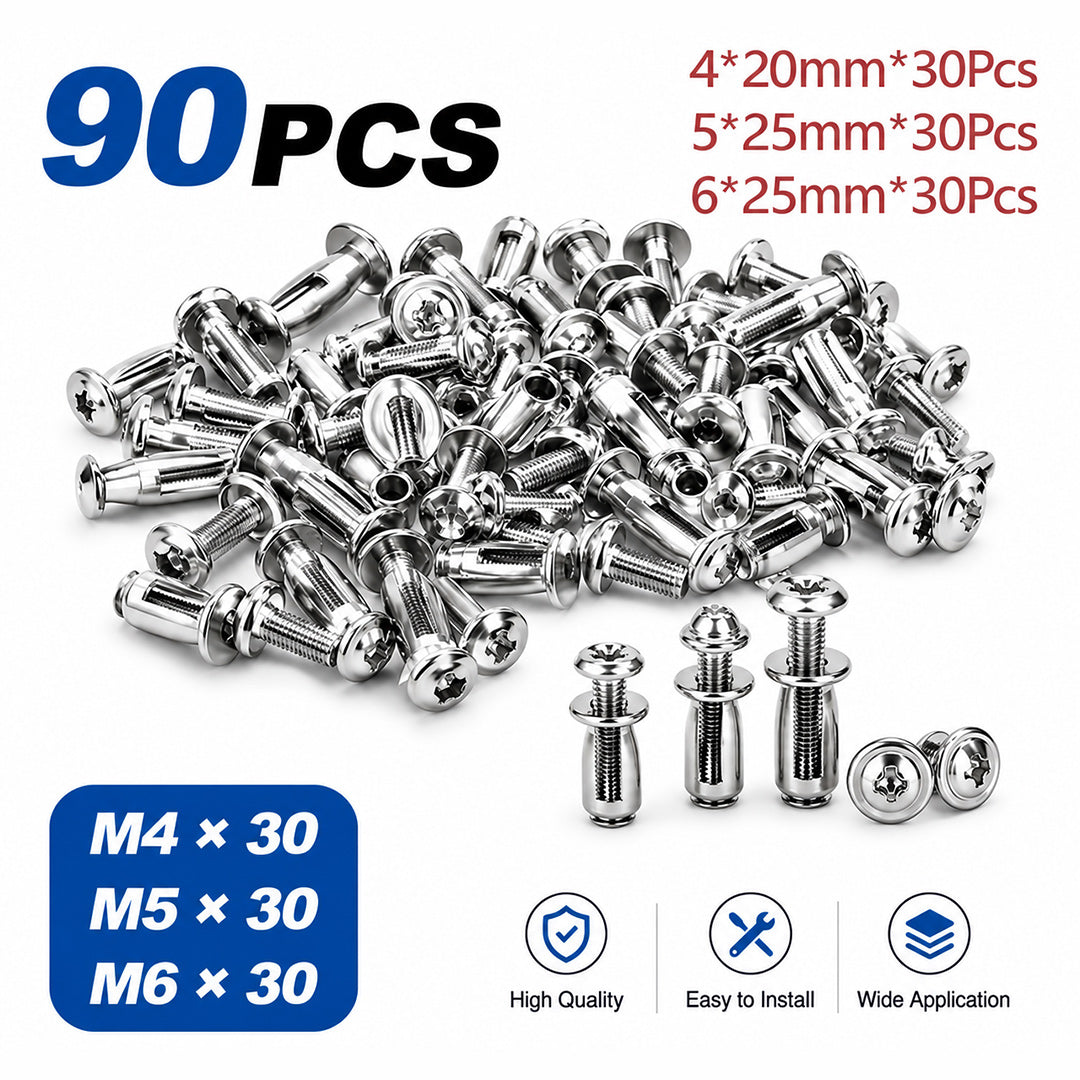🔩 Heavy-Duty Carbon Steel Button Rivet Locking Nuts Set