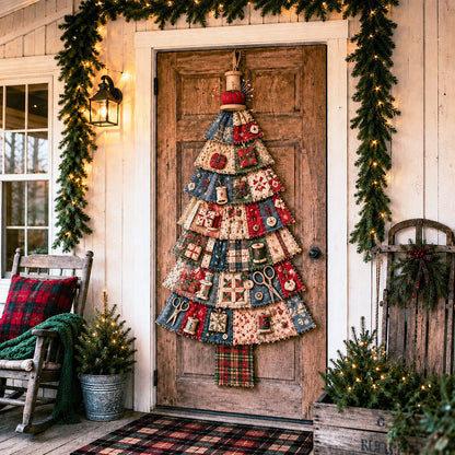 🎄DIY Oversized Patchwork Christmas Tree Door Hanging Kit
