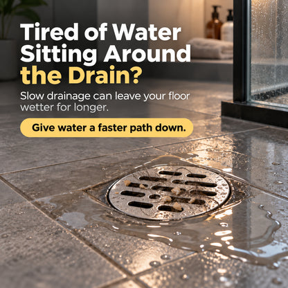 🚿✨ Stainless Steel Floor Drain – Anti-Odor & Fast Drainage Shower Drain with Removable Core