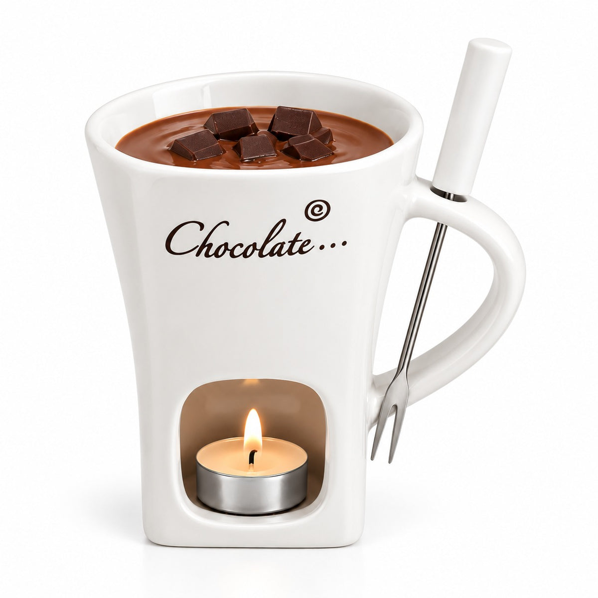 Melting Mug🍫 | Ceramic Tea-Light Heated Cup for Melting Chocolate & Cheese