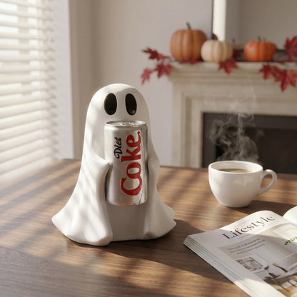 Halloween Ghost Home Decor – Cute Spooky Ghost Figurine for Tabletop, Shelf & Fireplace