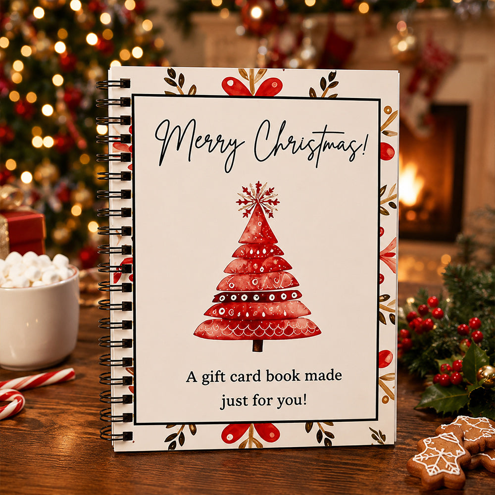 🎁 DIY Christmas Gift Card Book – Personalized Spiral Bound Card Holder for Family & Friends ✨