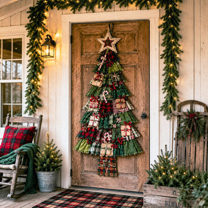 🎄DIY Oversized Patchwork Christmas Tree Door Hanging Kit