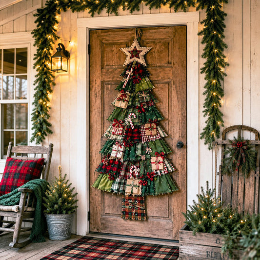 🎄DIY Oversized Patchwork Christmas Tree Door Hanging Kit
