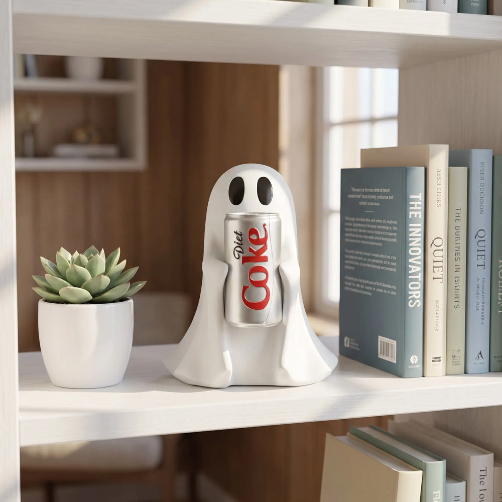 Halloween Ghost Home Decor – Cute Spooky Ghost Figurine for Tabletop, Shelf & Fireplace