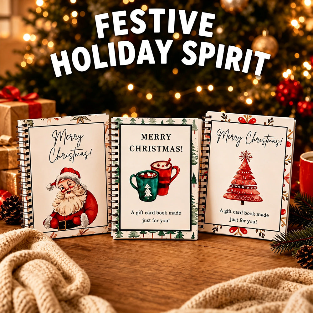 🎁 DIY Christmas Gift Card Book – Personalized Spiral Bound Card Holder for Family & Friends ✨