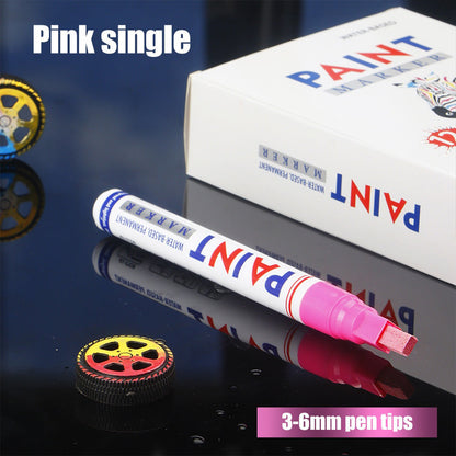 🎨12-Color Paint Marker Set – 6mm Chisel Tip for Custom Tire Lettering & DIY