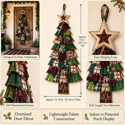 🎄DIY Oversized Patchwork Christmas Tree Door Hanging Kit
