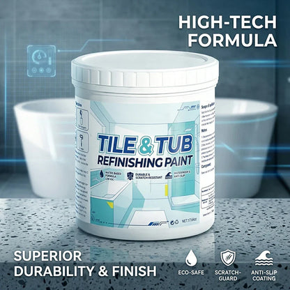 🥳Hot Sale Tile Tub Refinishing Paint Kit Covers Stains Cracks Easy DIY