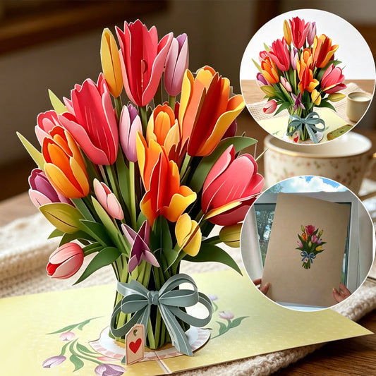 Tulip Flower Pop-up Greeting Card
