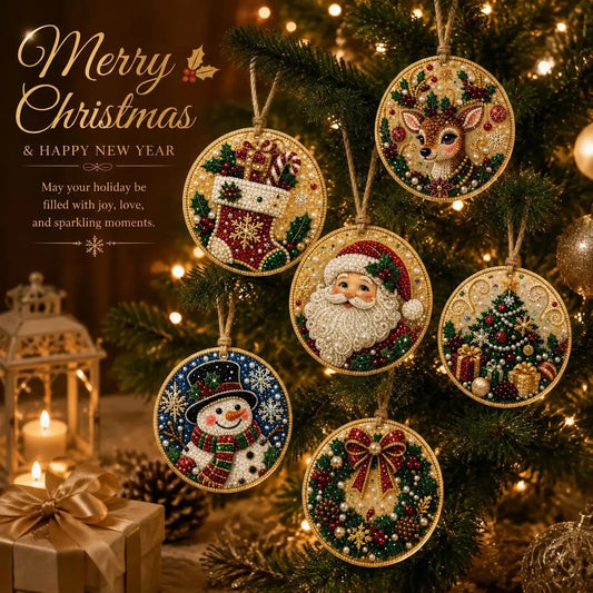 🎄Christmas DIY Diamond Painting Ornaments Kit, Xmas Tree Hanging Pendant🎁