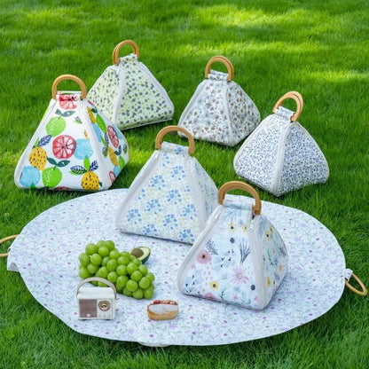 2-in-1 Cooler Bag + Removable Waterproof Picnic Mat