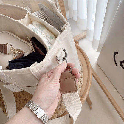 Solid Color Canvas Tote Bag