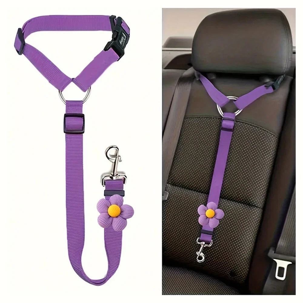 2-in-1 Dog Car Seat Belt & Walking Leash
