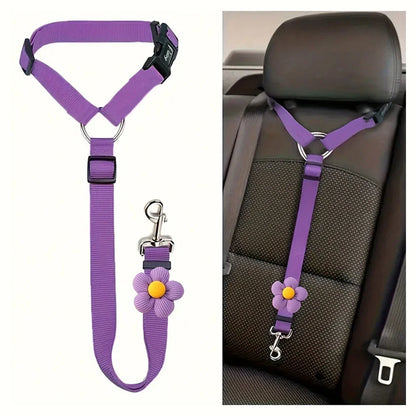 2-in-1 Dog Car Seat Belt & Walking Leash