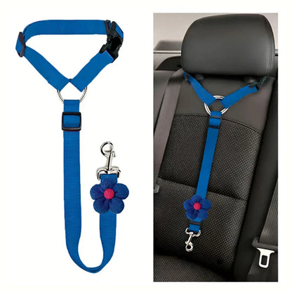 2-in-1 Dog Car Seat Belt & Walking Leash