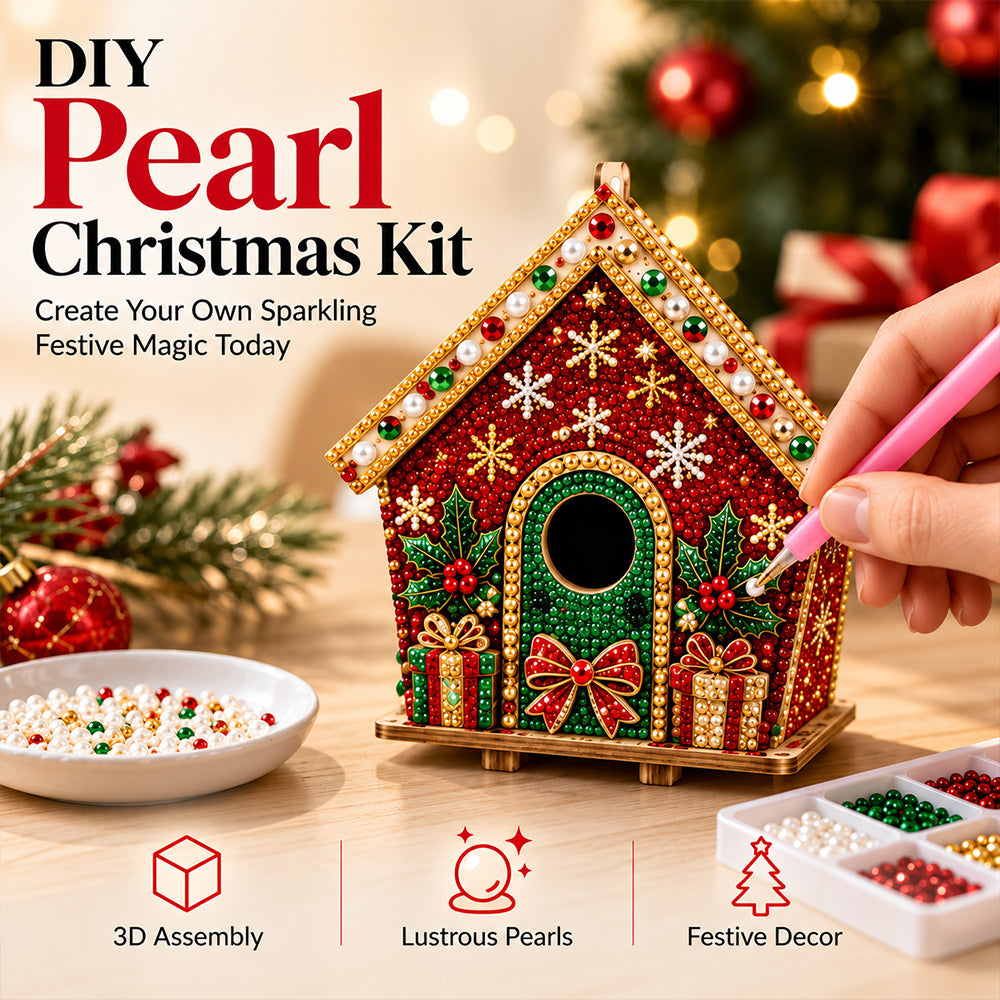 🎄✨DIY 3D Pearl Christmas Art Kit – Handmade Festive Decoration