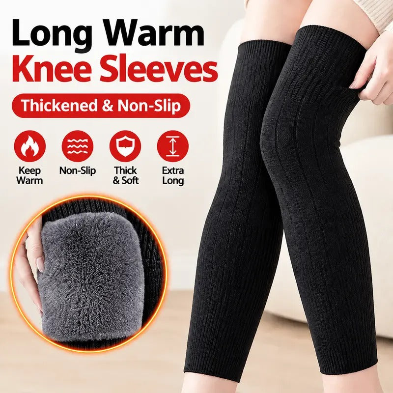 ❄️Wool Lining Winter Knee Pads for Men & Women, High Elastic Anti-Slip, Indoor Outdoor Use🧦