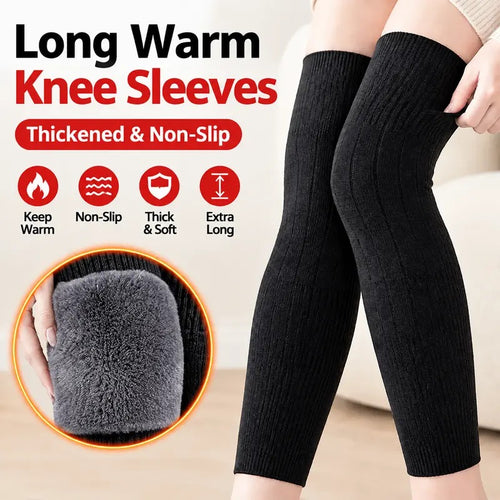 ❄️Wool Lining Winter Knee Pads for Men & Women, High Elastic Anti-Slip, Indoor Outdoor Use🧦