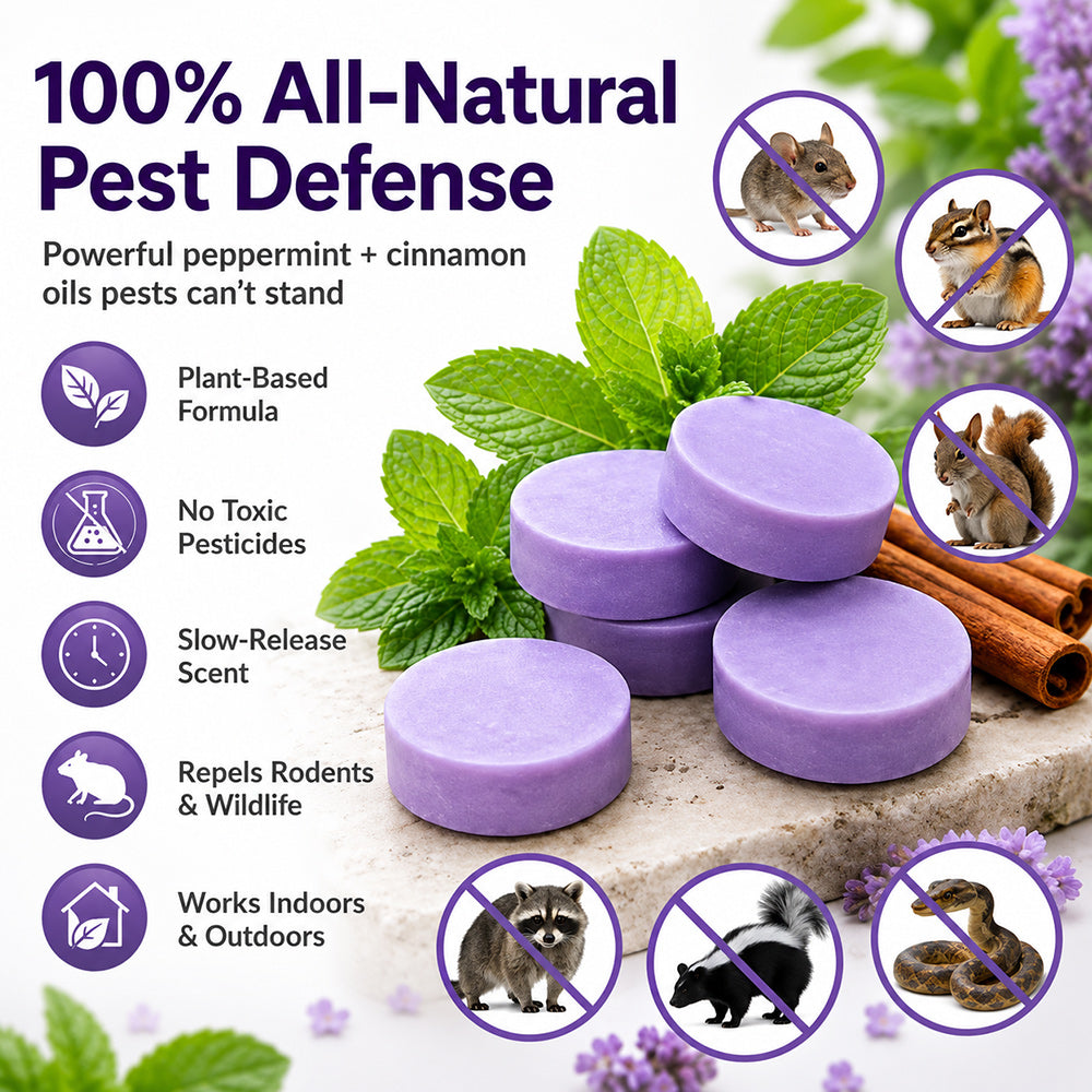 🐭 All-Natural Peppermint & Cinnamon Pest & Rodent Repellent Pucks 🕷️🐍