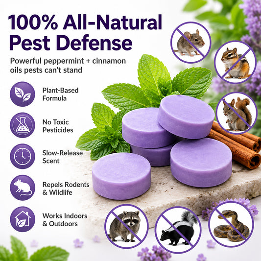 🐭 All-Natural Peppermint & Cinnamon Pest & Rodent Repellent Pucks 🕷️🐍