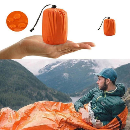 🏕️🔥 Emergency Thermal Sleeping Bag – Waterproof, Lightweight & Compact Survival Bivy