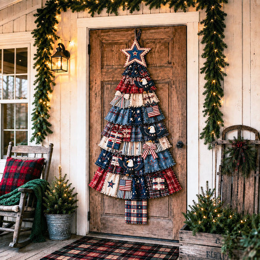 🎄DIY Oversized Patchwork Christmas Tree Door Hanging Kit