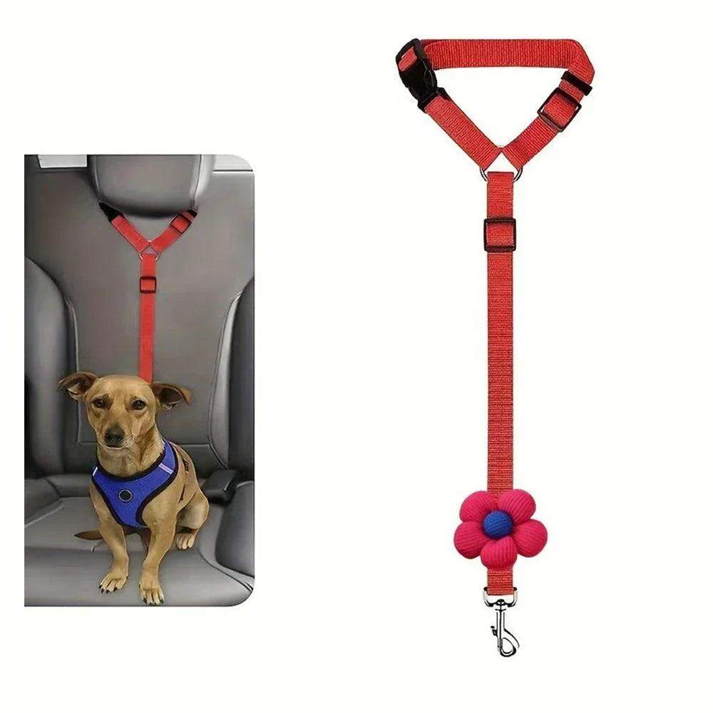 2-in-1 Dog Car Seat Belt & Walking Leash