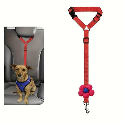 2-in-1 Dog Car Seat Belt & Walking Leash