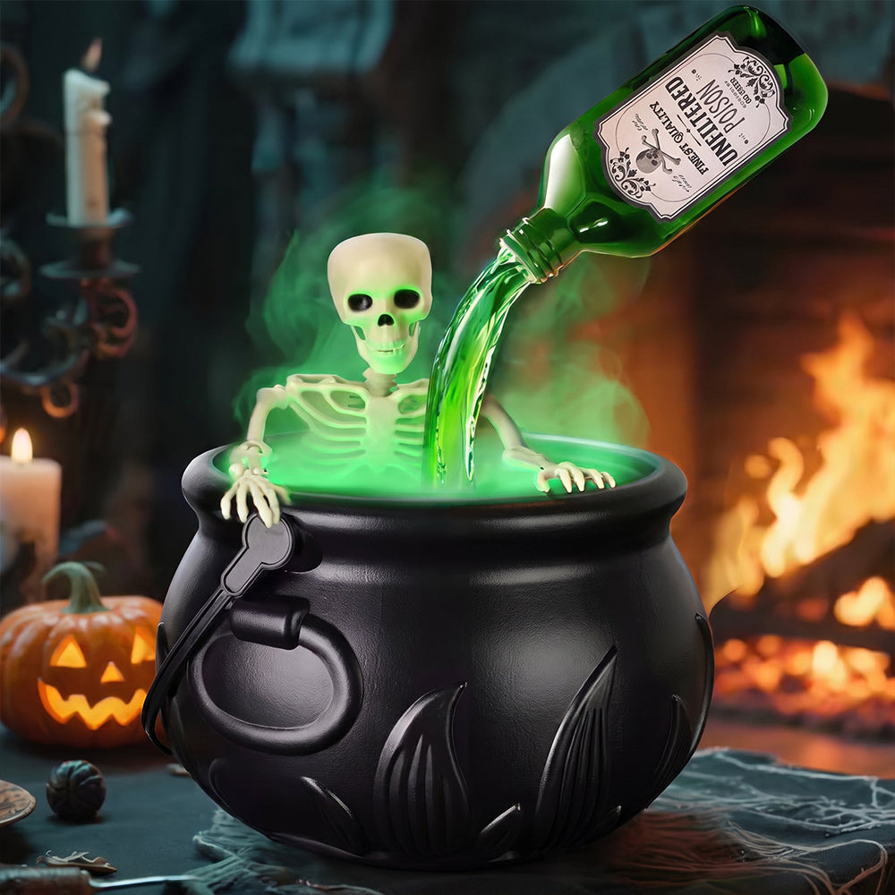 Cursed Witch's Brew Cauldron Halloween Decoration