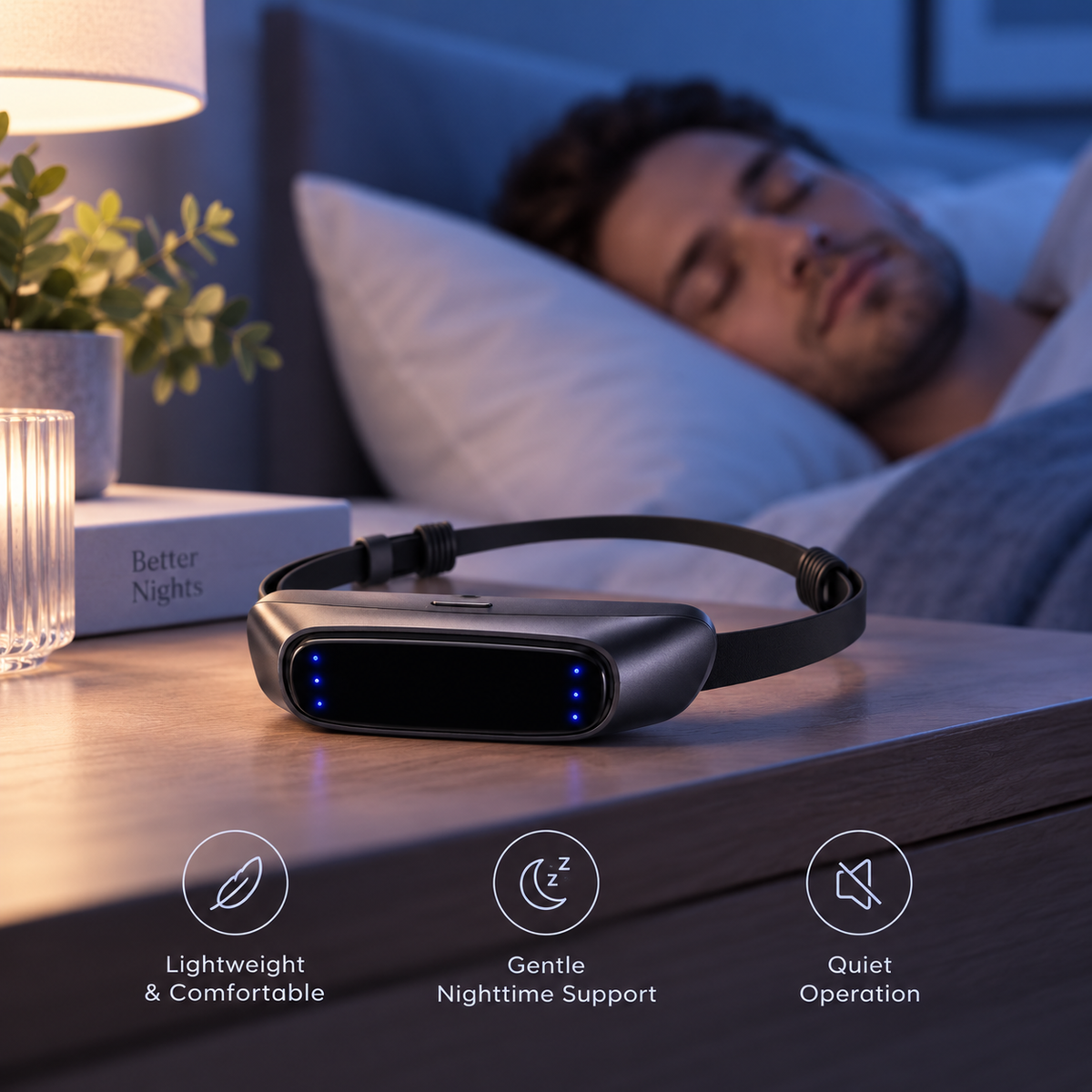 🌃Sleep Without Interruptions🌙 Smart Anti-Snoring Device for Quieter Nights