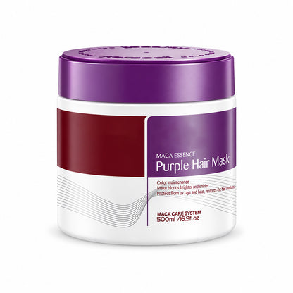 💜Maca Energy Purple Hair Mask eliminates brassy & yellow tones for blonde, silver & grey highlights.
