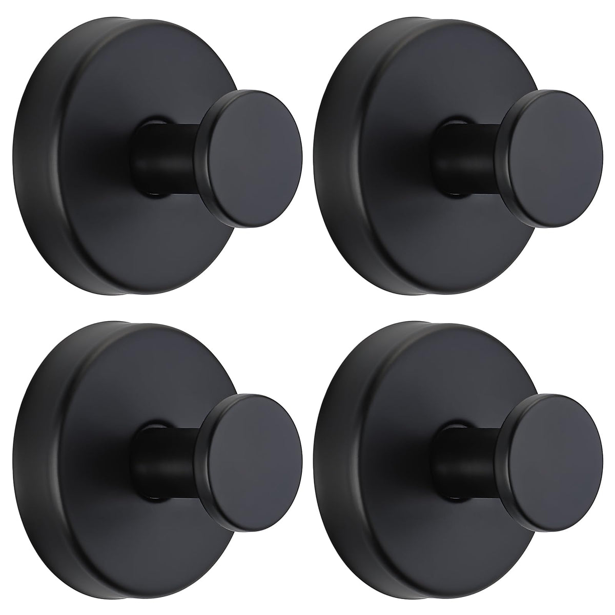 4pcs No-Drill Suction Cup Hooks for Bathroom & Kitchen, Holds Towels, Robes, Loofah on Glass & Mirror