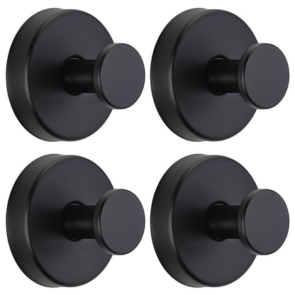 4pcs No-Drill Suction Cup Hooks for Bathroom & Kitchen, Holds Towels, Robes, Loofah on Glass & Mirror