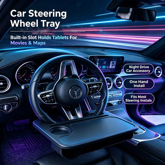 🚗 2-in-1 Steering Wheel Tray & Car Desk