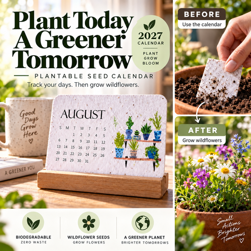 ✨🏆Early Holiday Sale 49% OFF🌱Eco-Friendly Plantable “Timeless” Seed Calendar 2027