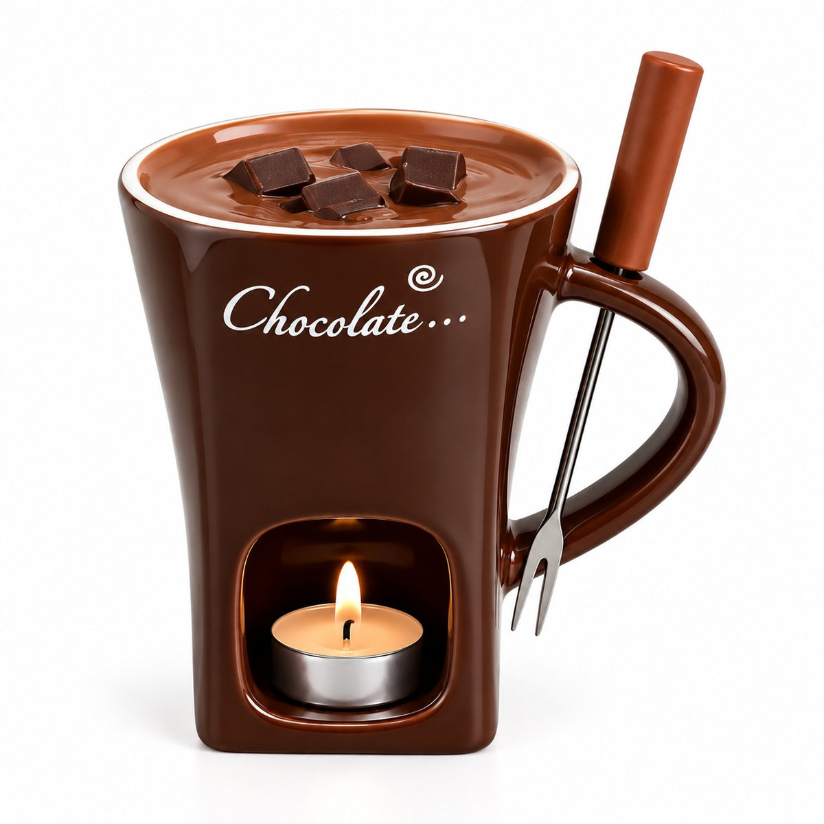 Melting Mug🍫 | Ceramic Tea-Light Heated Cup for Melting Chocolate & Cheese