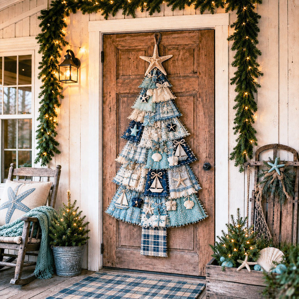 🎄DIY Oversized Patchwork Christmas Tree Door Hanging Kit