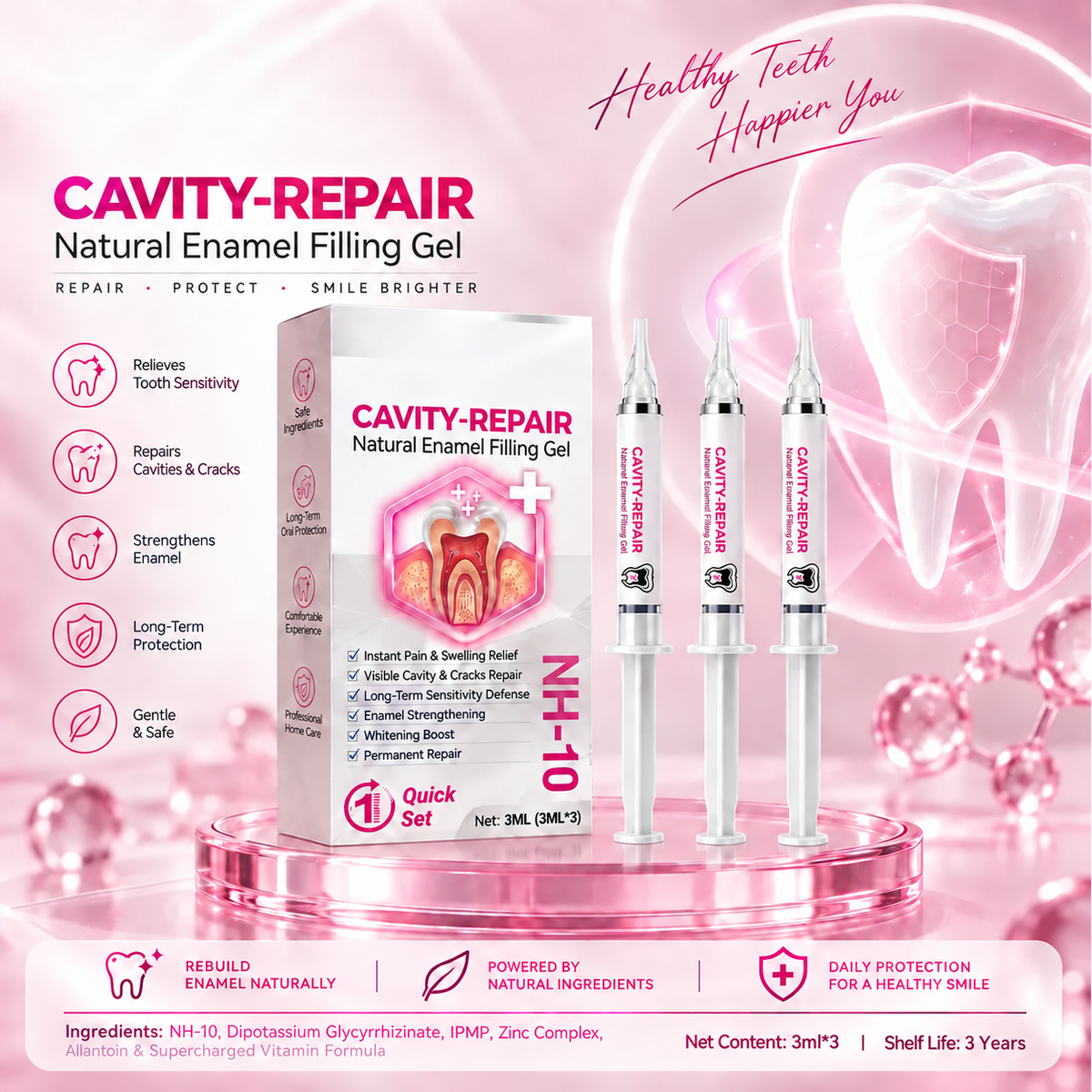 ✨Natural Enamel Care Dental Gel