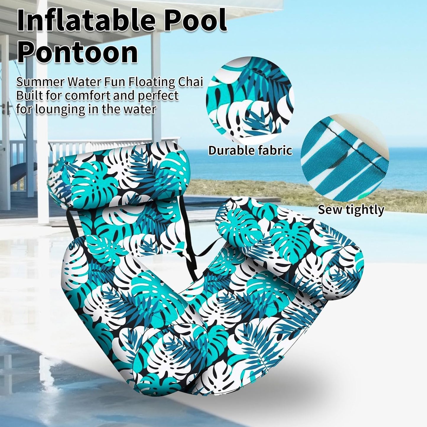 Inflatable Pool Lounge Chairs – Free Pump Included