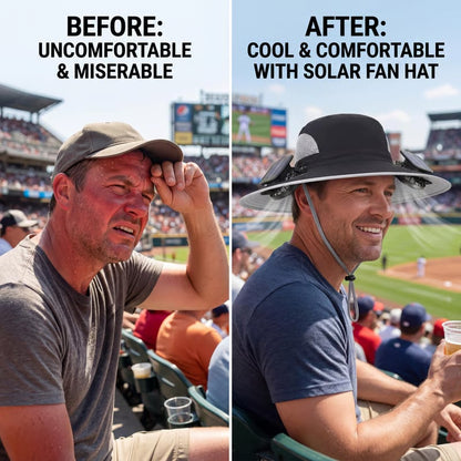 2026 New Ultralight Solar Fan Sun HatLighter Than a Baseball!
