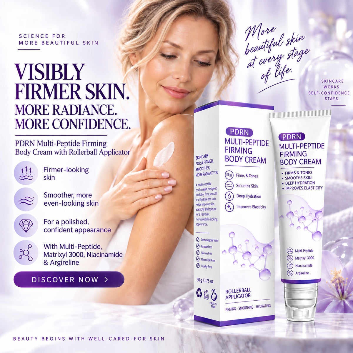 Multi-Peptide Massage Roller Cream | Anti-Aging · Hydration · Firming & Lifting ✨