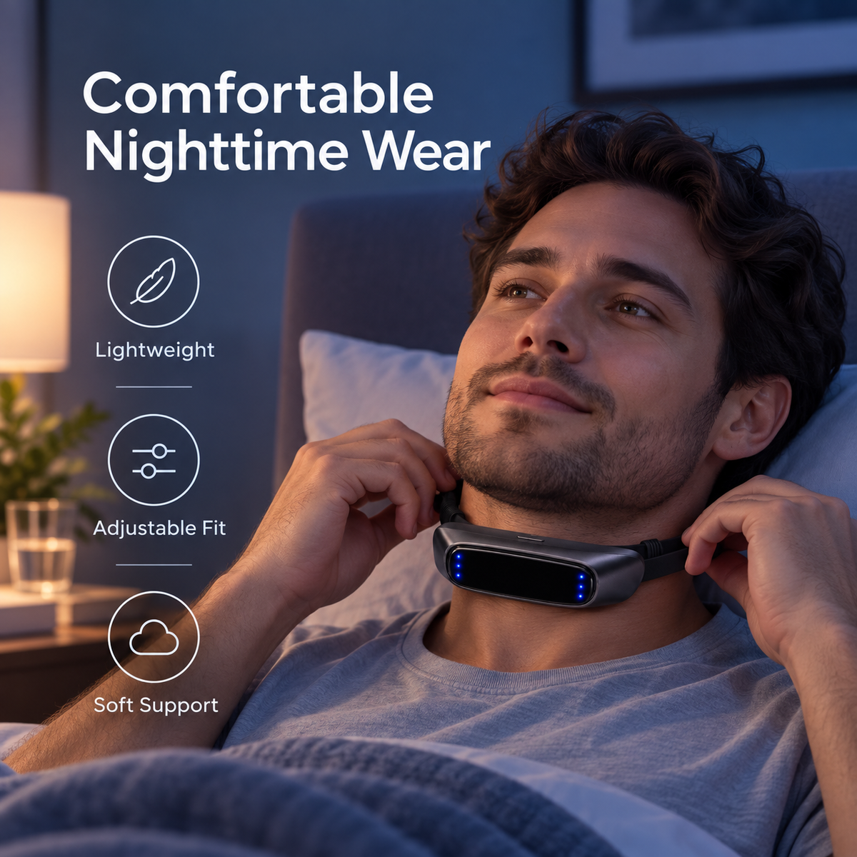 🌃Sleep Without Interruptions🌙 Smart Anti-Snoring Device for Quieter Nights