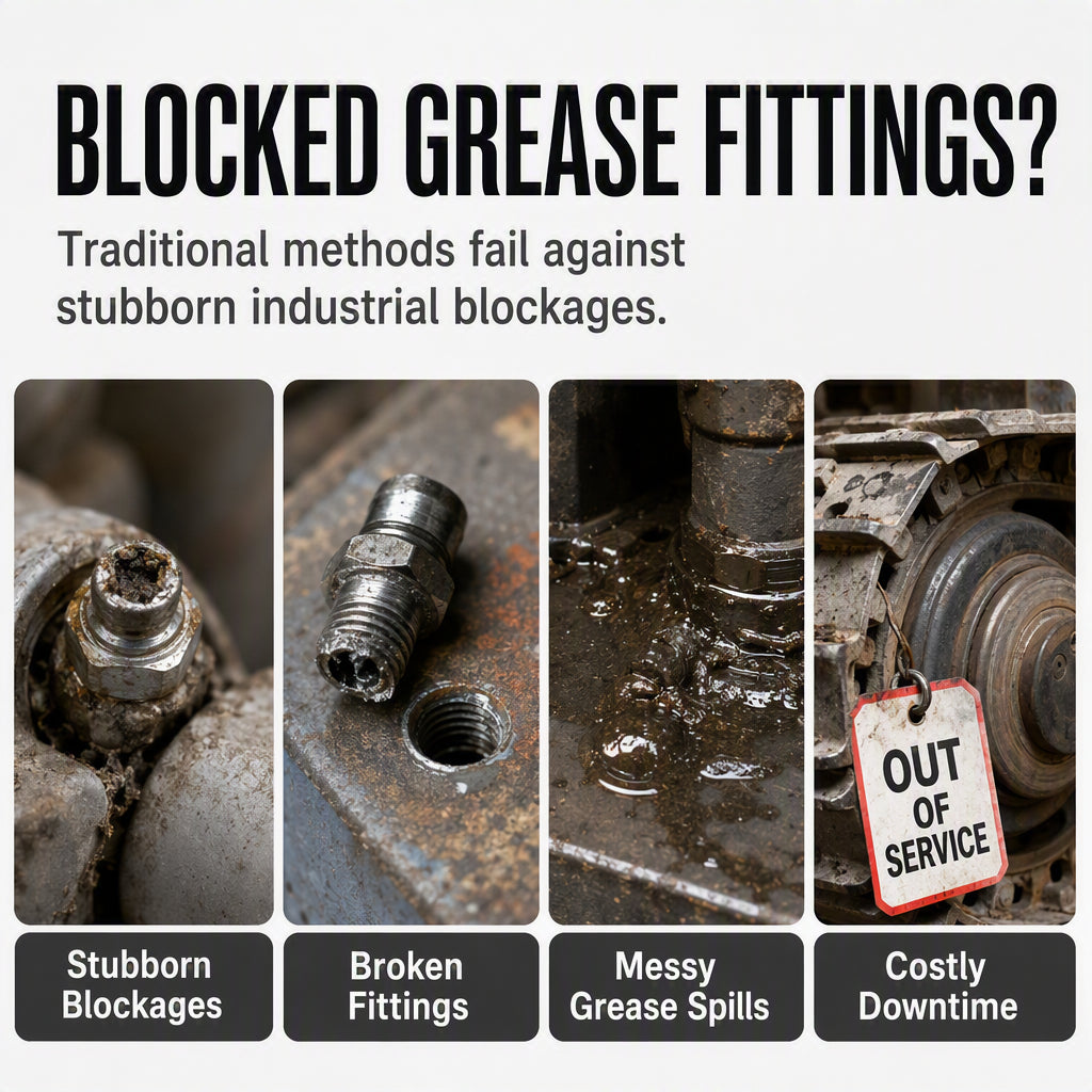 🔧 Heavy Duty Grease Fitting Cleaner Tool