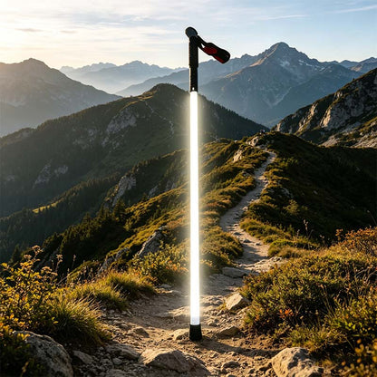 Laser Saber LED Trekking Poles, Waterproof Aluminum Hiking Sticks for Night Camping & Survival