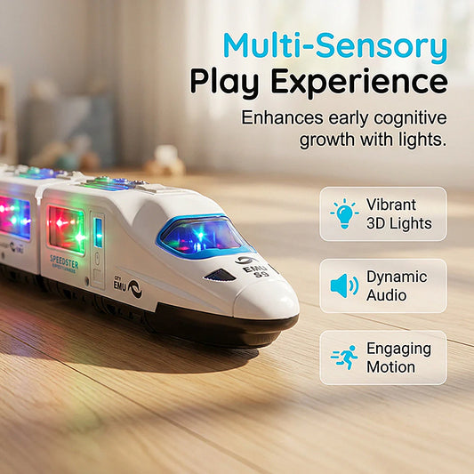 Electric Bullet Train Toy with Lights & Music