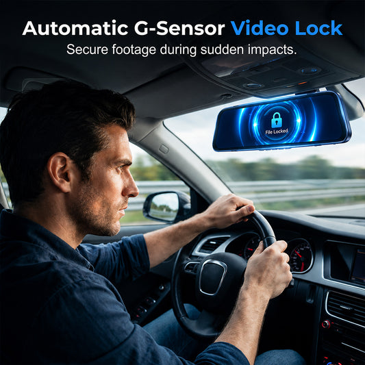 Dual Lens Rearview Mirror Dash Cam