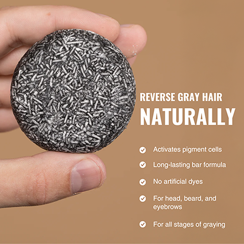 Hair Repair & Brightening Deep Cleansing Shampoo Bar for Dark Hair