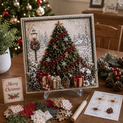 🎅🎄 Premium 3D Christmas Fabric Poke Art Kit | No‑Sew Holiday Craft Set✨